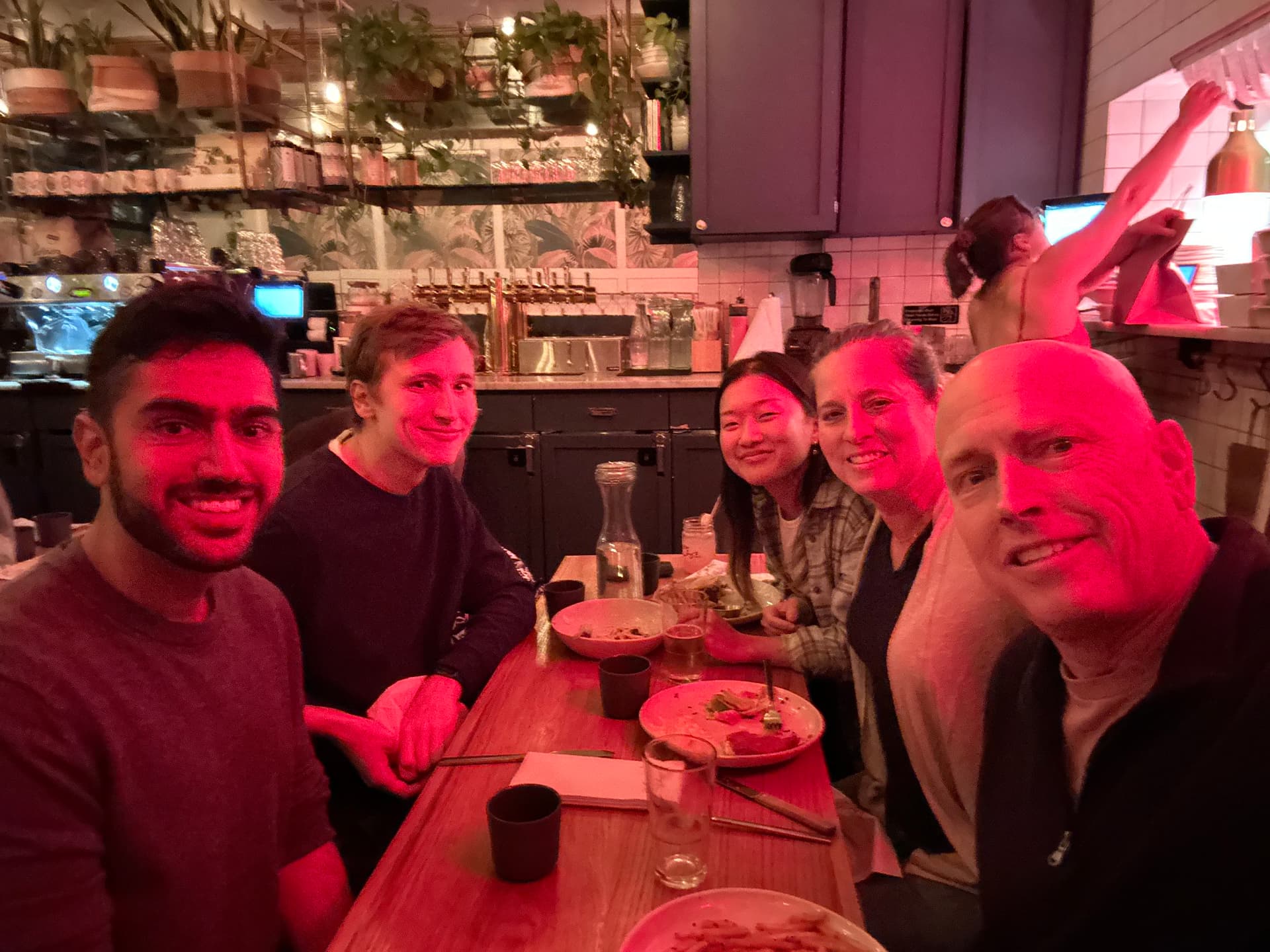 With Ian's parents. The people responsible for unleashing him upon the world. Thank you for your service.